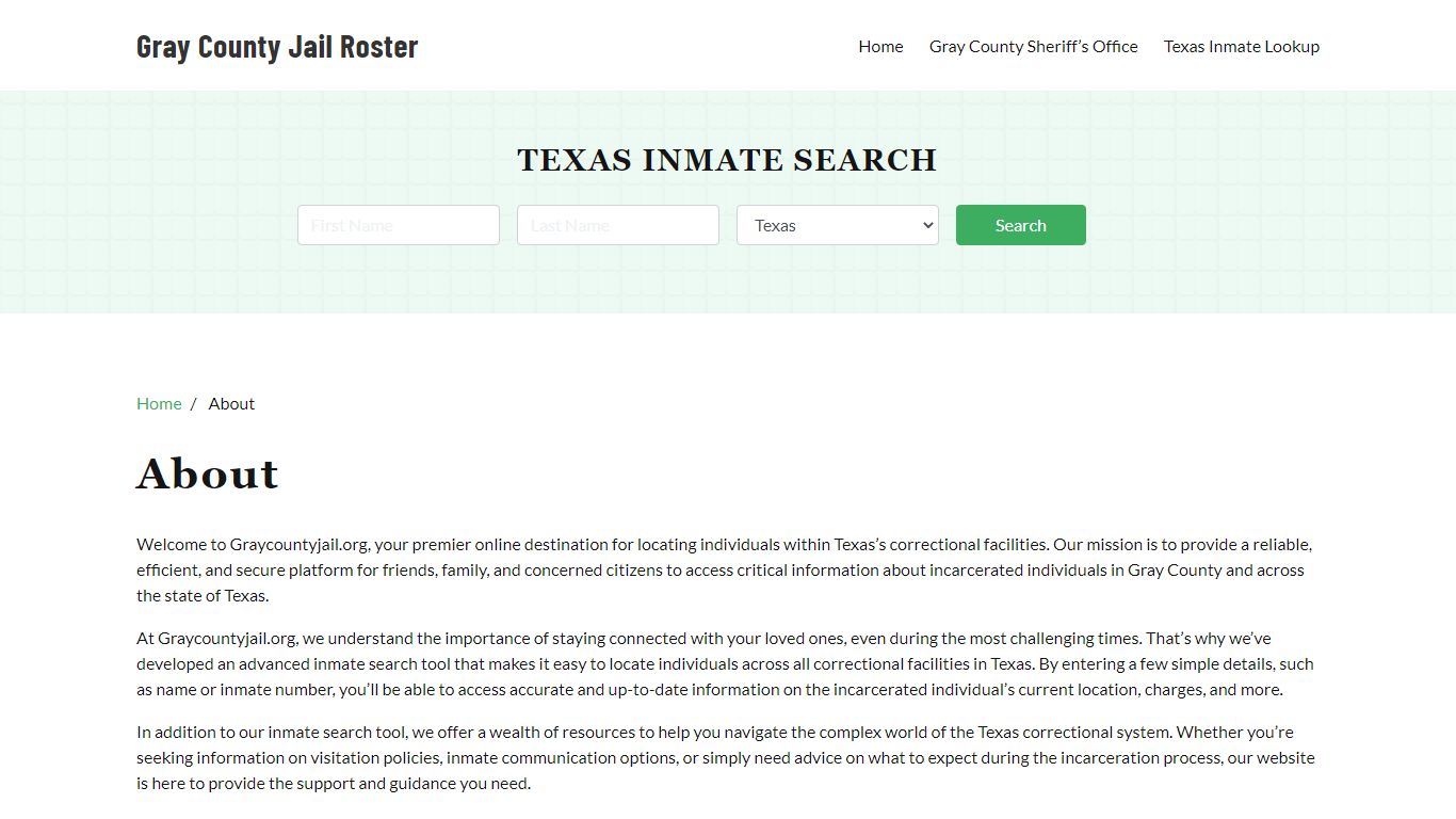 About - graycountyjail.org